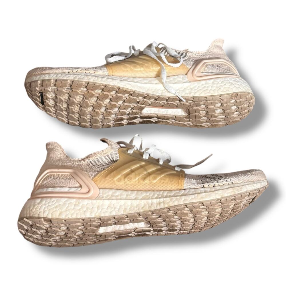 Adidas Ultraboost 19.5 WM WW Beige Cream White Running Shoes Mens 11.5 EG1727